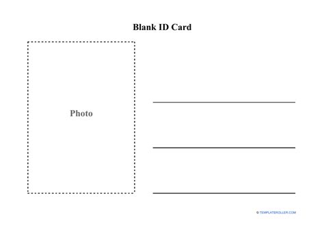 Blank Id Card Template Download Printable PDF | Templateroller