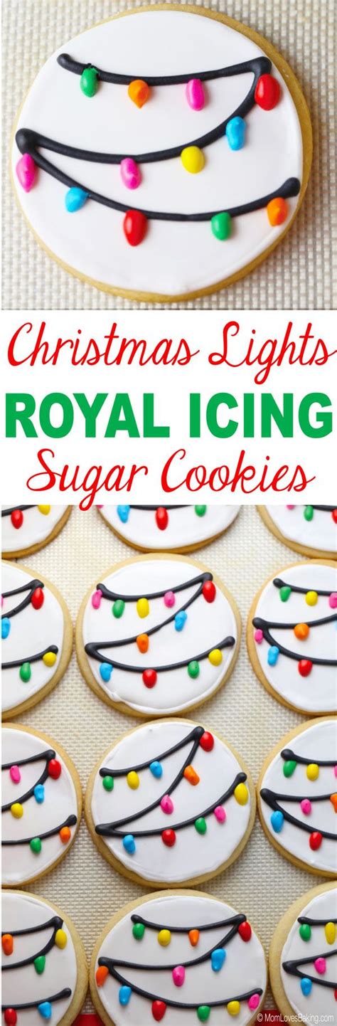 Christmas Lights Royal Icing Sugar Cookies Recipe Sugar Cookies Holiday Cookies Xmas Cookies