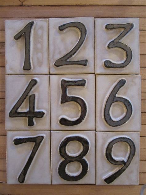 House Number Ceramic Tiles Etsy Ceramic House Numbers House