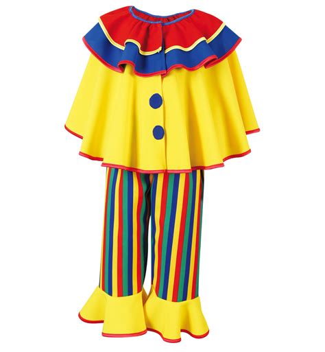 Kinder Kostüm Clown Spaßmacher Zirkusclown 2 tlg Oberteil Poncho und