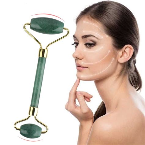 Rose Quartz Roller Slimming Face Massager Lifting Tool Natural Jade Facial Massage Roller Stone