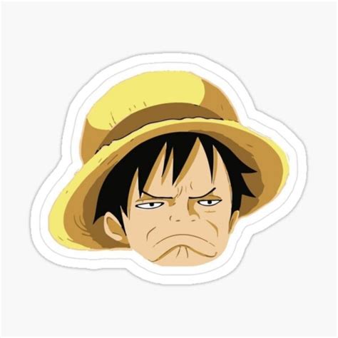 "funny luffy face" Sticker for Sale by Animestic | Redbubble