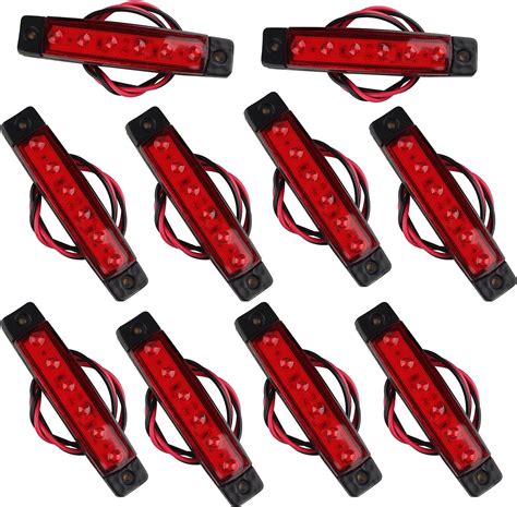 10pcs 12v Side Marker Lights 6smd Led Lamps Front Rear Side Light Position Indicators For