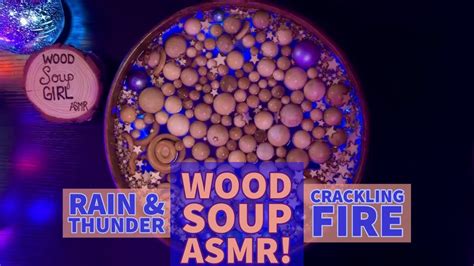 Insanely Relaxing Asmr Rain Thunder Crackling Fire Wood Soup