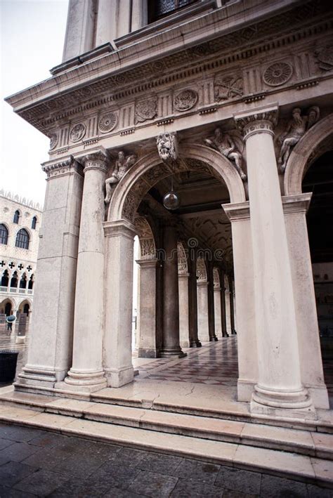 Decorative Classical Facade Of Procuratie Vecchie In Venice On San