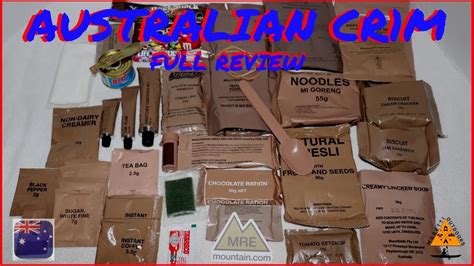 Australian Cr1m 24 Hour Mre Ration Full Review Part One Youtube