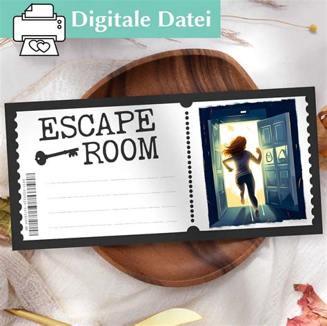 Escape Room Gutschein Vorlage Als PDF Ausdrucken Editierbar