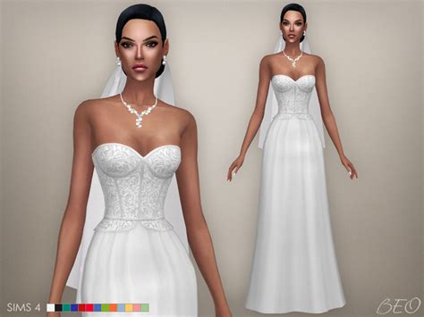 My Sims 4 Blog Cristina Wedding Dress By Beo