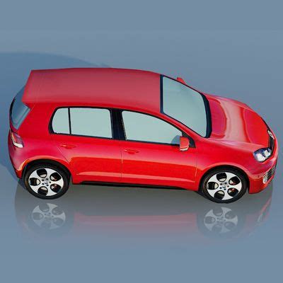 Volkswagen Car Golf GTI 5 Türer VI 3D Modell 25 c4d obj max