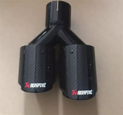 Akrapovic Gloss Black Carbon Fiber Exhaust 1x Dual Tip Y Model