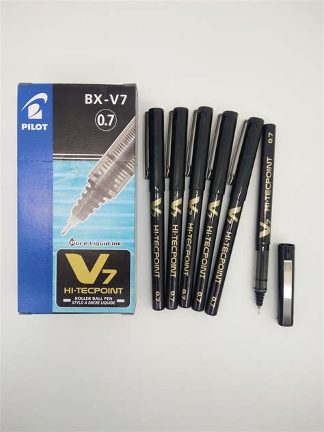 Pen Pilot V7 Black Liquid Ink Rollerball 07 Mm Tip 1 Pc