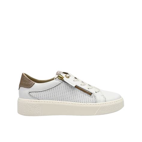 Witte Lederen Sneaker DL Sport Schoenen De Smedt