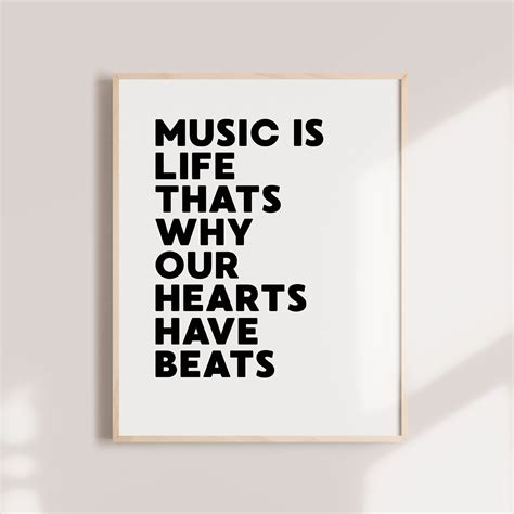 Music Is Life Thats Why Our Hearts Have Beats Music Lover Etsy