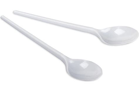 Одноразовые чайные ложки ЛАЙМА ЭТАЛОН 125мм, 100шт, пластиковые, белые ...