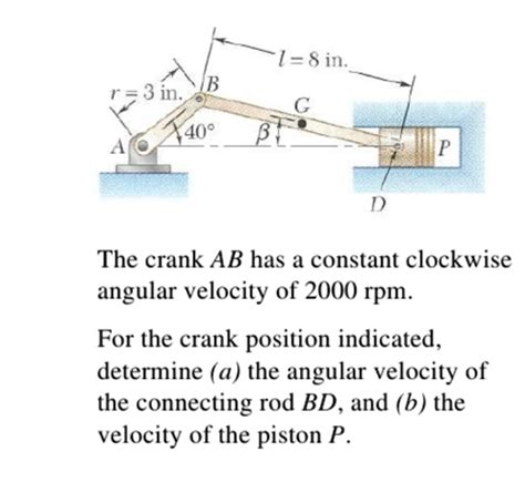 SOLVED 10 D The Crank AB Has A Constant Clockwise Angular Velocity Of