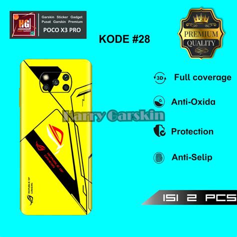 Jual COD Original Garskin Xiaomi Poco X3 Pro Motif Rogs Bisa Custom