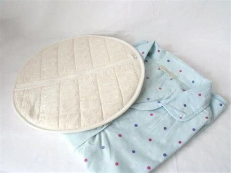 Quilted Pyjama Case Nightwear Bag For Your Nighty Cream Broderie