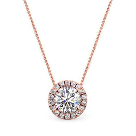 Diamond Halo Pendants London Uk Halo Necklaces For Women Online