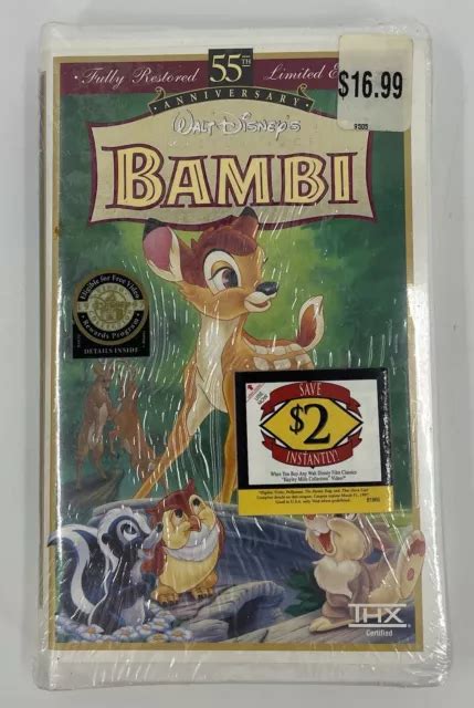 Bambi Vhs Th Anniversary Limited Edition Masterpiece Collection