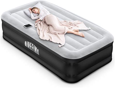 Airefina Twin Air Mattress With Built In Pump Inflatable Airbed Self