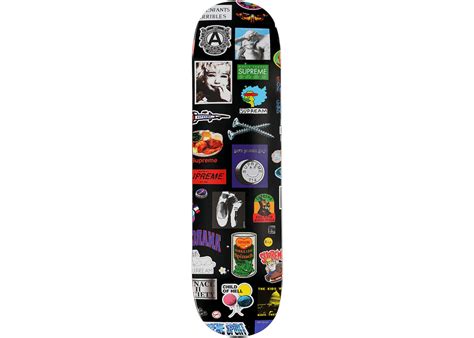 Supreme Stickers Skateboard Deck Black - SS21 - US