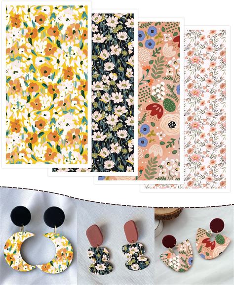 Amazon Puocaon Retro Flower Transfer Paper For Polymer Clay