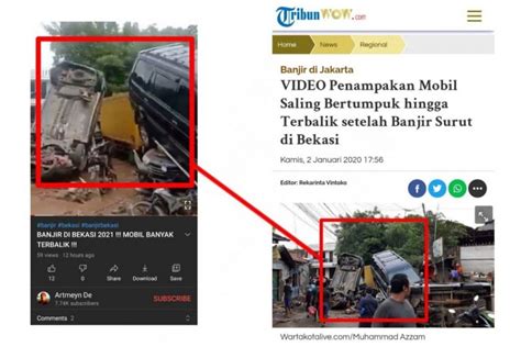 Cek Fakta Banyak Mobil Terbalik Di Jalanan Usai Banjir Di Bekasi 2021