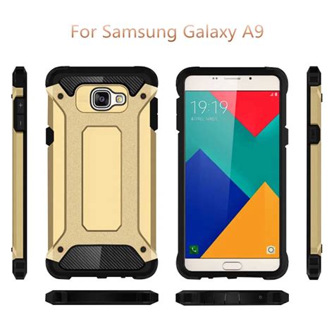 For Samsung Galaxy A9 Case Luxury Plastic Silicon 2 In 1 Back Armor