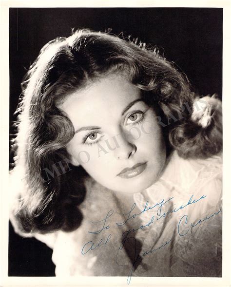 Jeanne Crain Autograph Photograph Tamino