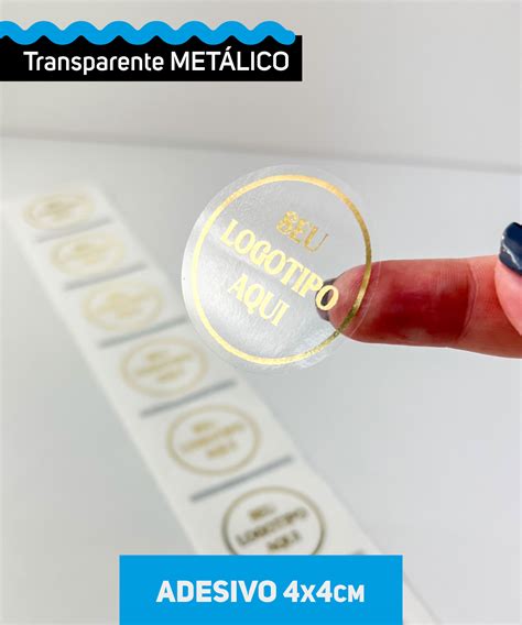 Adesivo Em Vinil Transparente Met Lico Dourado X Cm