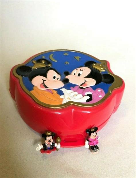 Vtg Polly Pocket Disney Minnie Mickey Mouse Playcase Bluebird