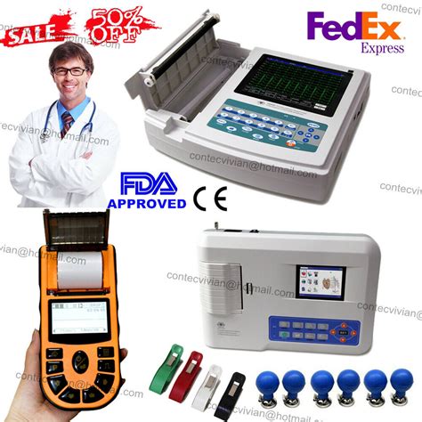 Fda Lead Ecg Machine Digital Portable Electrocardiograph