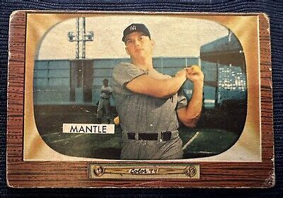 Bowman Mickey Mantle Hof New York Yankees Ebay