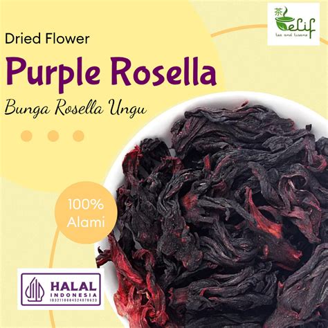 Jual Elif Tea Purple Rosella Flower Infused Tea Teh Bunga Rosella