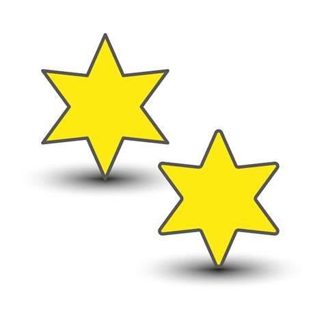 Premium Vector Yellow Stars Yellow Stars Six Rays Vector Illustration