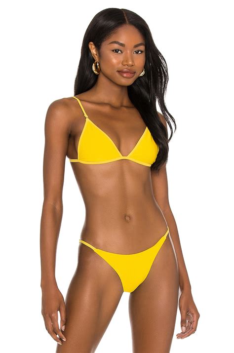 Aro Swim X Madelyn Cline Folly Bikini Top In Sunny Revolve