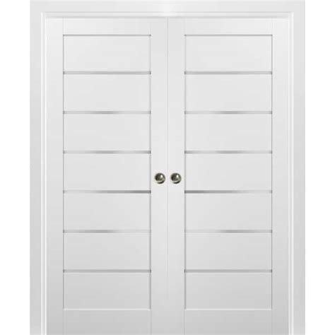 Sartodoors 84 In X 96 In Single Panel White Finished Pine MDF Sliding