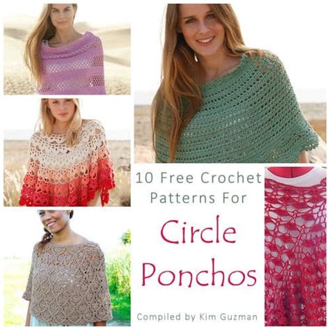 Roundup 10 Free Crochet Patterns For Circle Ponchos Crochetkim™