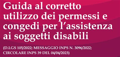 Guida N 50 Corretto Utilizzo Dei Permessi E Congedi Per Lassistenza