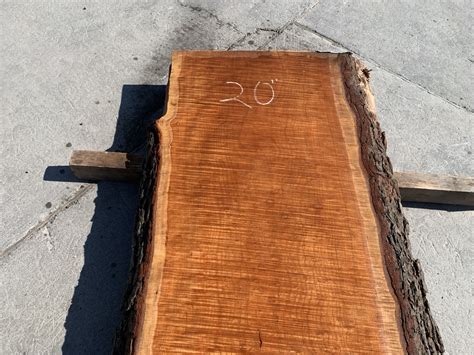 Live Edge Curly Cherry Slab Le A Irion Lumber Company