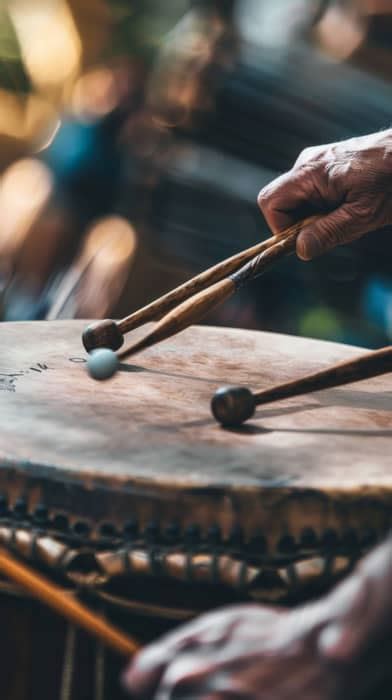 Skilled Drummer Playing Cymbals And Drums In A Live Performance