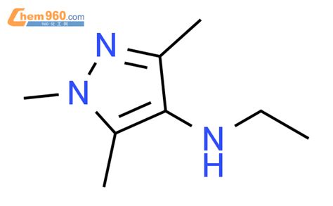 87675 56 7 n 乙基 1 3 5 三甲基 1H 吡唑 4 胺化学式结构式分子式mol 960化工网