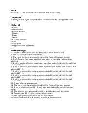 Lab Report Mic Docx Title Practical The Study Of Serial