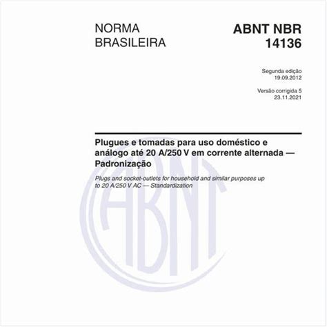 Target Normas ABNT NBR 14136 NBR14136 Plugues E Tomadas Uso