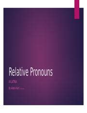 Latin Ii Relative And Interrogative Pronouns Relative Pronouns In