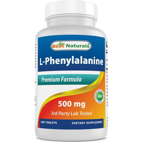 Best Naturals L Phenylalanine 500 Mg 180 Tablets