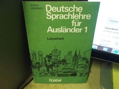 Deutsche Sprachlehre F R Ausl Nder Grundstufe In Zwei B Nden Deutsche