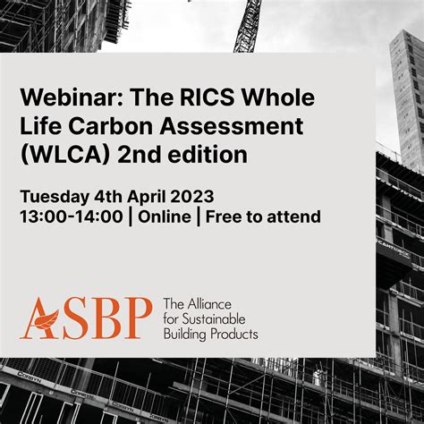 webinar  rics  life carbon assessment wlca  edition