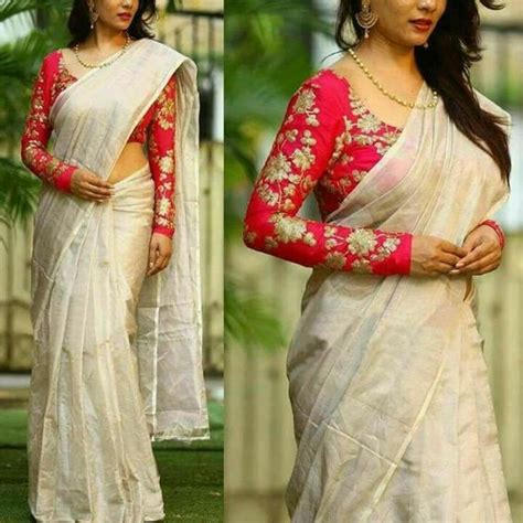 11 Pretty Full Sleeve Blouse Designs For Silk Sarees • Keep Me Stylish