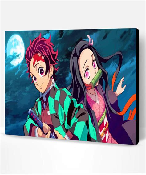 Tanjiro And Nezuko Kamado Demon Slayer Paint By Number Paint By